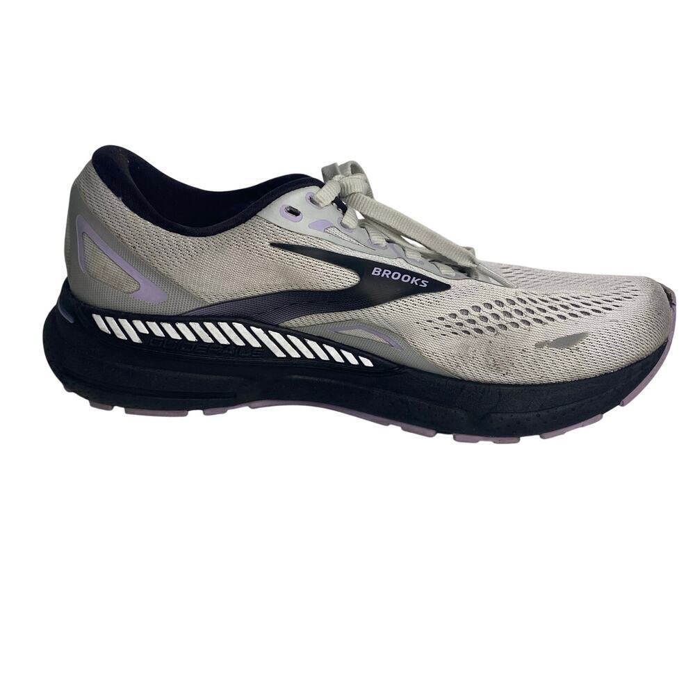 Women's Brooks Adrenaline GTS 23 Track Running Shoes Sneakers 8.5 Silver Black‎